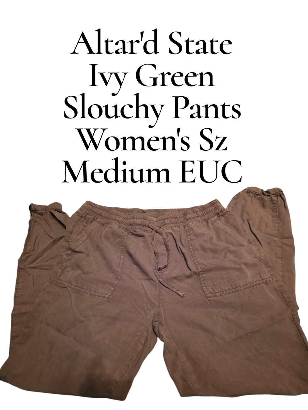 Altar'd State Ivy Green Slouchy Women's Pants - Medium